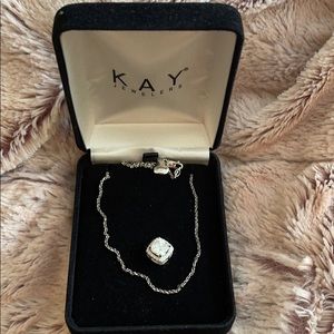 Sterling silver chain/ with diamond included